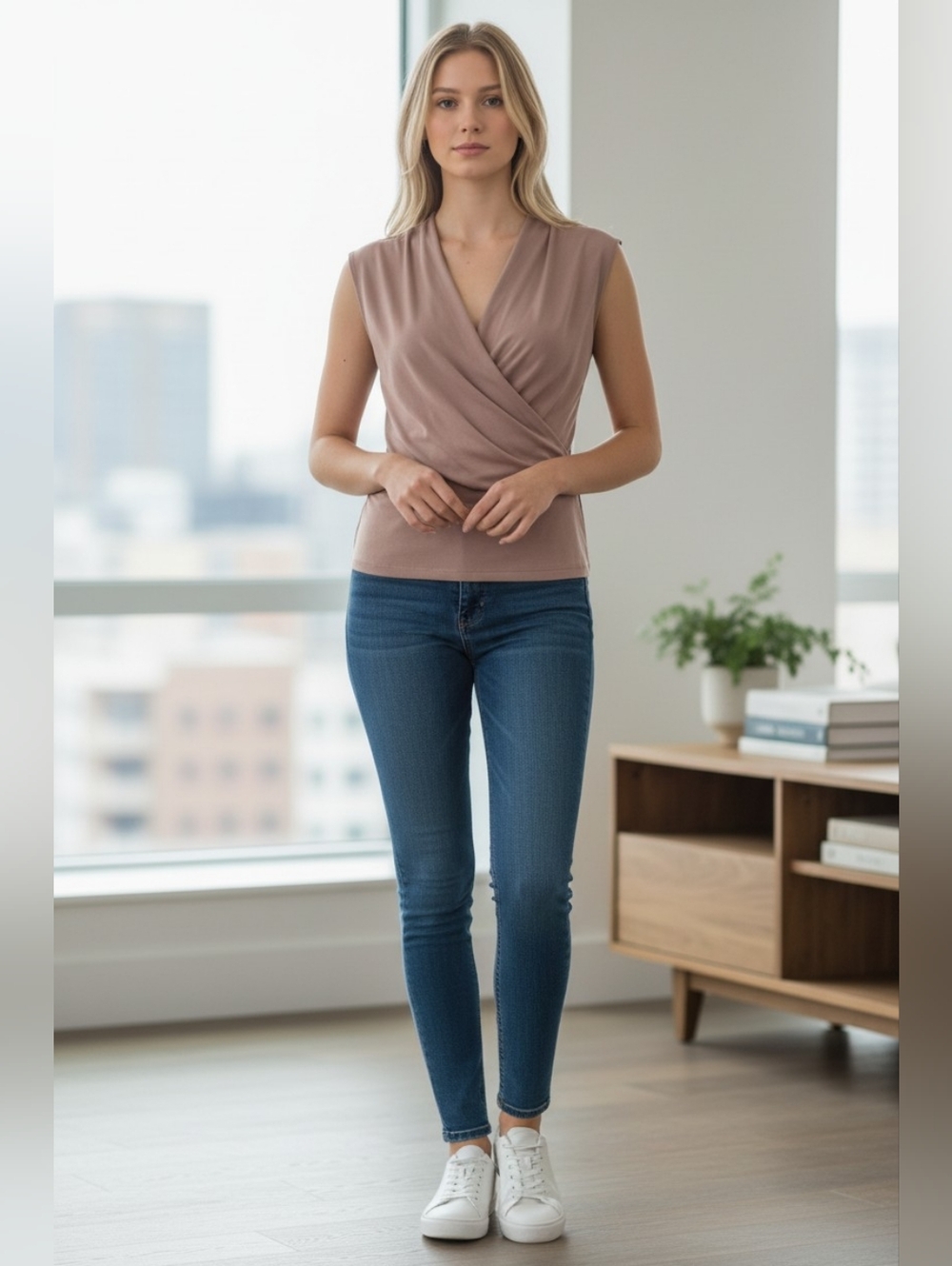 🥳2/$35🥳 Banana Republic Sleeveless Blouse in Taupe